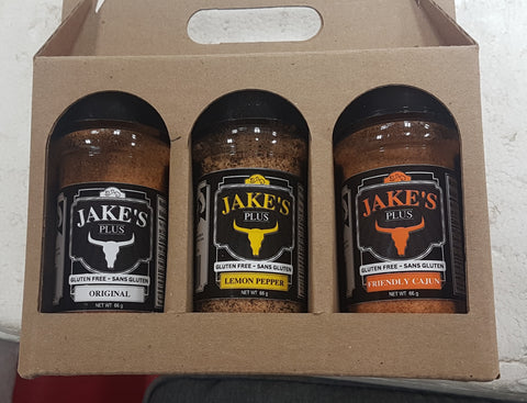 Jake's  Plus Seasonings 3 Pack (Original) (Lemon Pepper) (Cajun)
